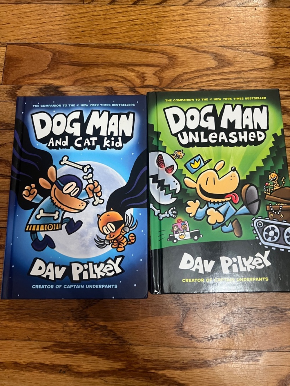 Dog Man Book Duo - Blue & Green Cover Set by
